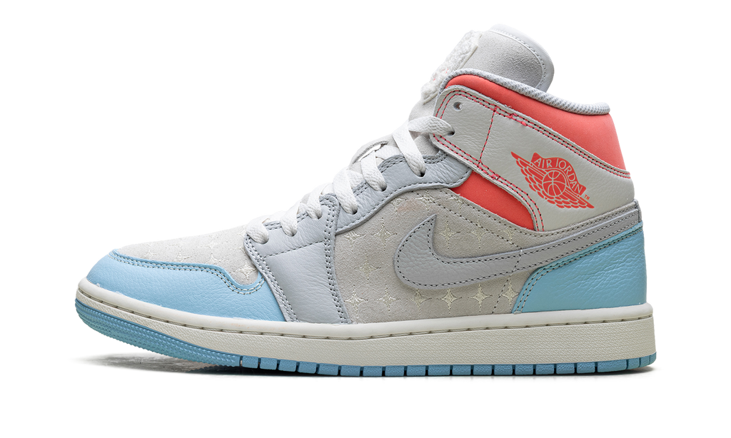 Air Jordan 1 Mid WMNS White/Light Blue/Pink IM7420 133