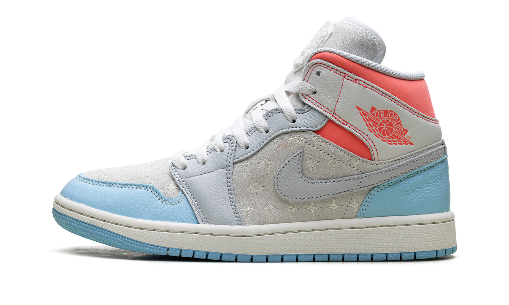 Air Jordan 1 Mid WMNS White/Light Blue/Pink IM7420 133