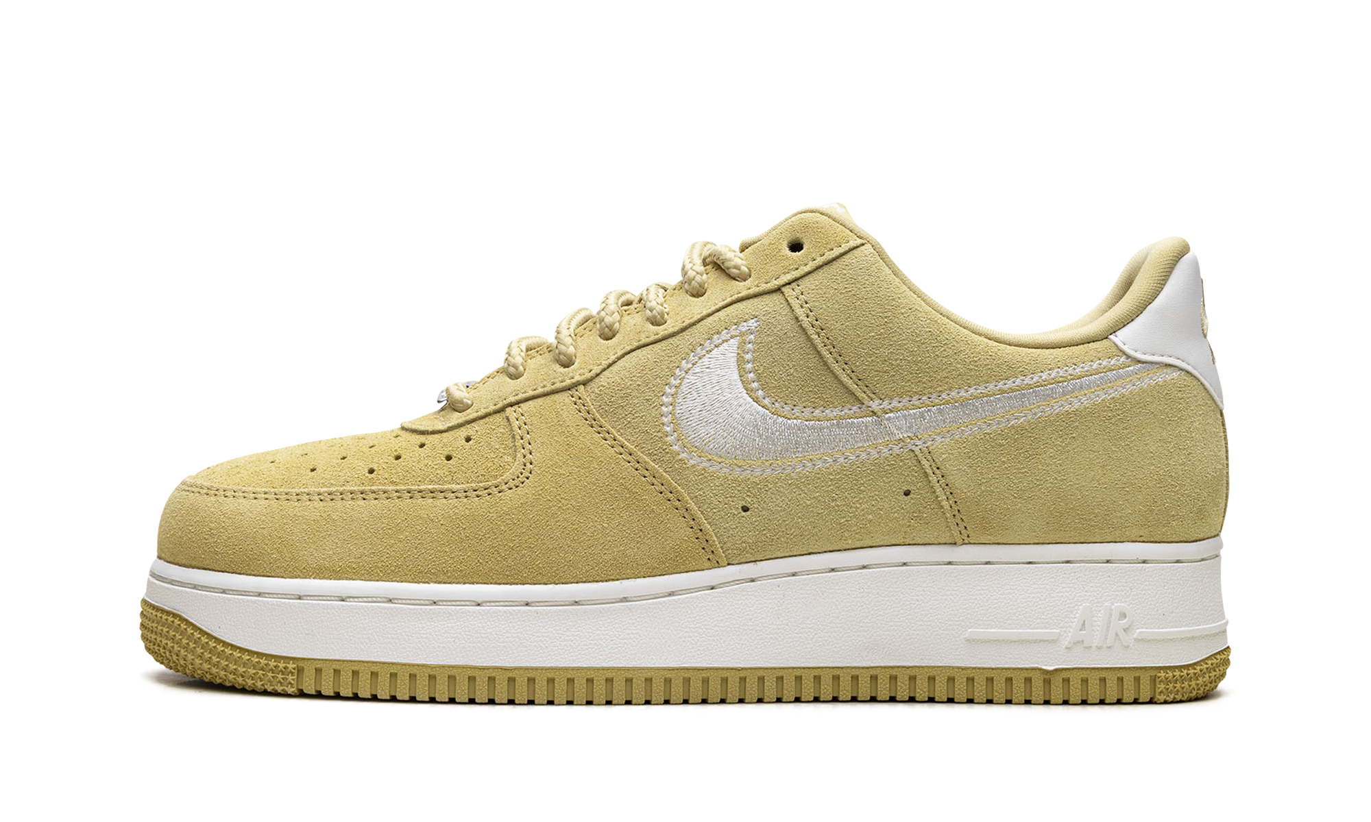 Nike Air Force 1 Low '07 LV8 Buff Gold Sail Embroidered Swoosh HJ4465 700