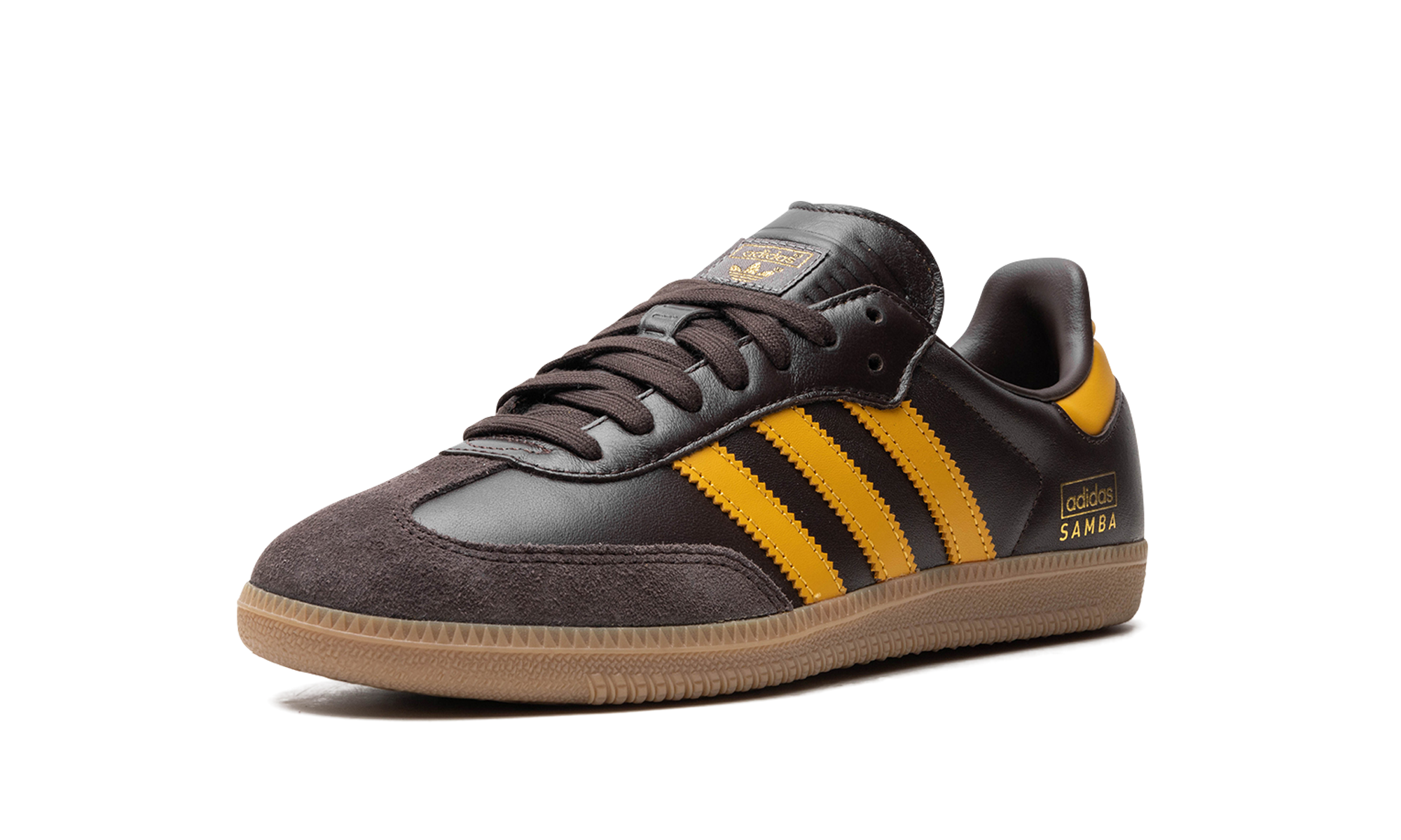Adidas Samba OG Dark Brown Preloved Yellow IG6174