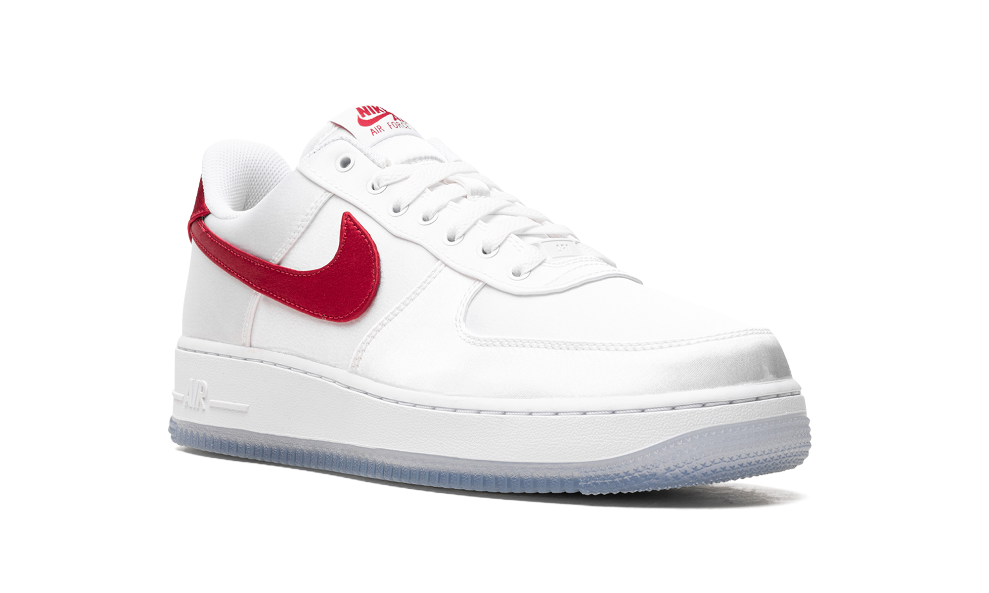 Nike AIR FORCE 1 LO '07 WMNS Satin White Varsity Red DX6541 100