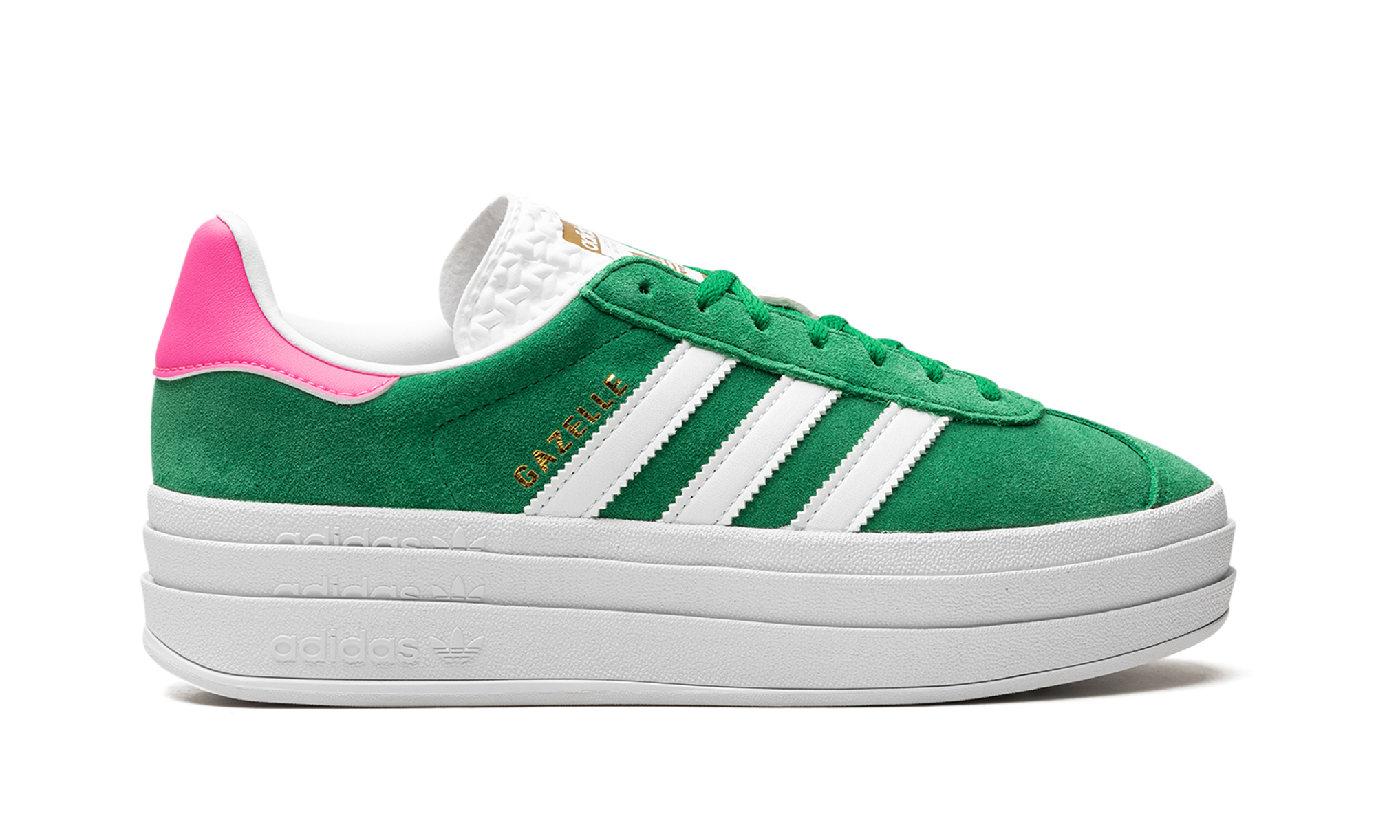 Adidas Gazelle Bold WMNS Green Lucid Pink IG3136