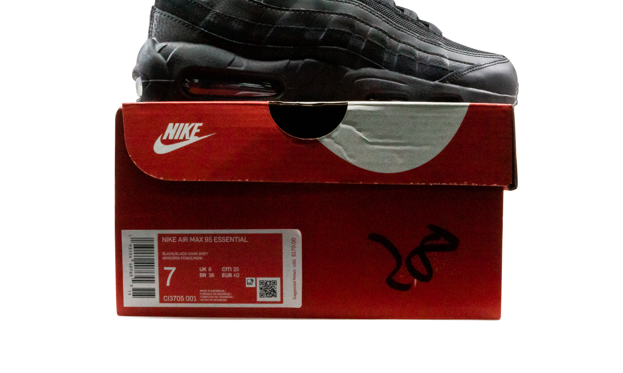 Nike Air Max 95 Essential Triple Black CI3705 001