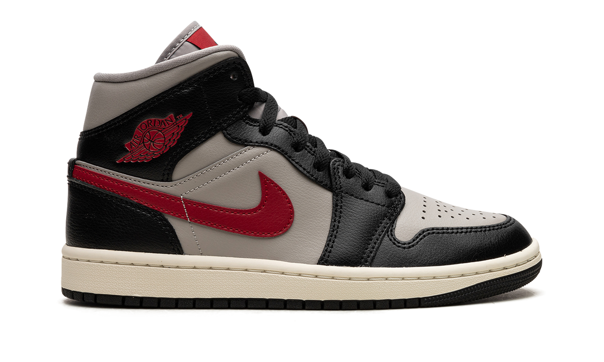 AIR JORDAN 1 MID WMNS Black / Gym Red / College Grey BQ6472 060