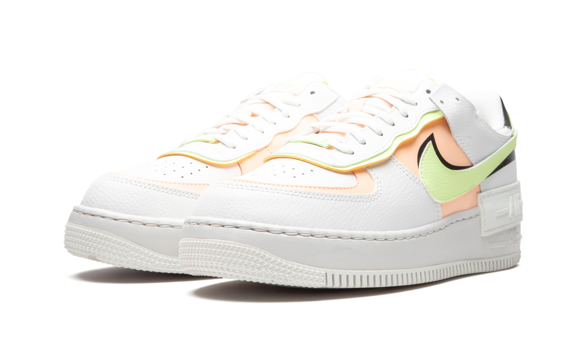 Nike AIR FORCE 1 SHADO MNS WMNS White / Barely Volt / Crimson Tint