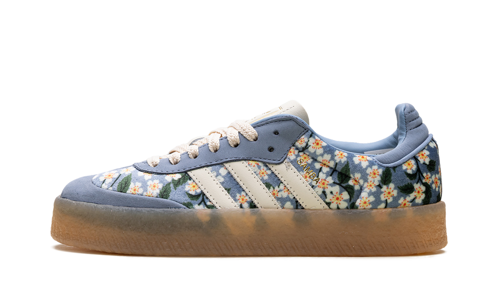 Adidas Sambae WMNS Liberty London Floral Embroidery Blue Cream White JQ6046