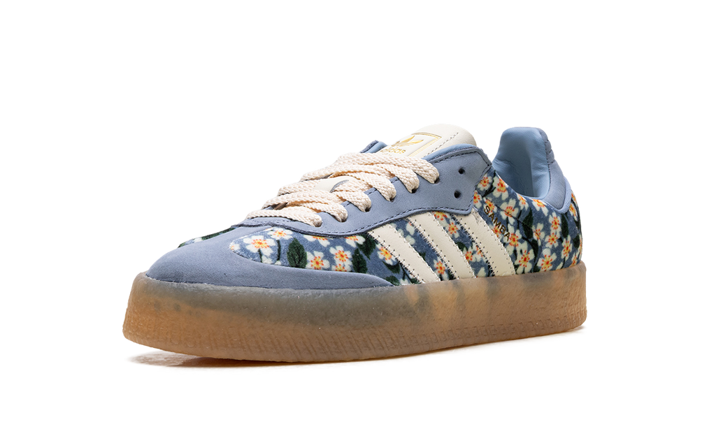 Adidas Sambae WMNS Liberty London Floral Embroidery Blue Cream White JQ6046