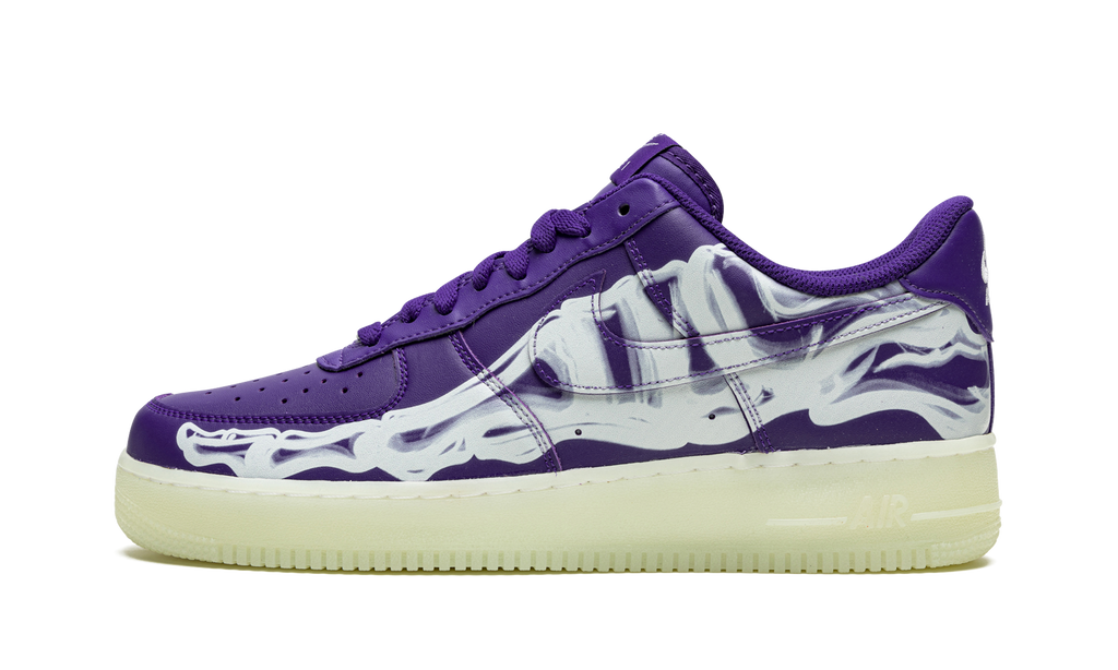 Nike Air Force 1 Low '07 QS Purple Skeleton Halloween CU8067 500