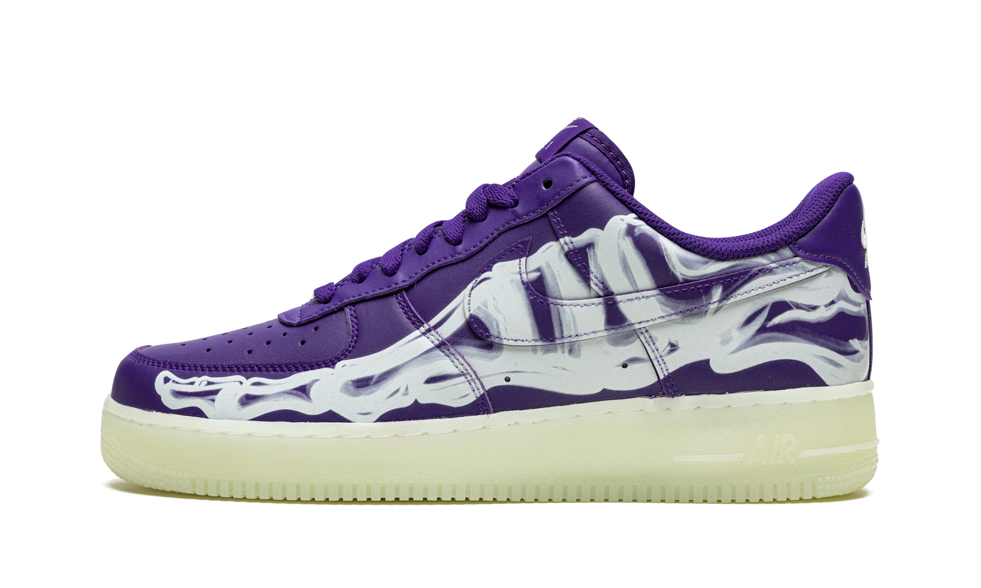 Nike Air Force 1 Low '07 QS Purple Skeleton Halloween CU8067 500