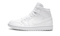 AIR JORDAN 1 MID WMNS Triple White Patent Leather BQ6472 111