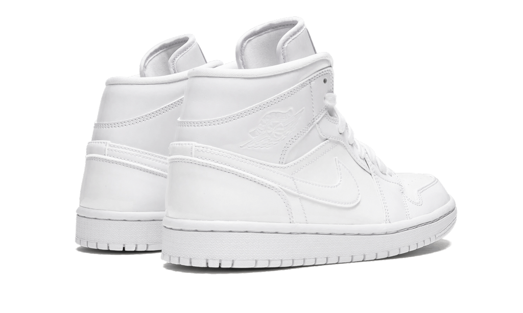 AIR JORDAN 1 MID WMNS Triple White Patent Leather BQ6472 111