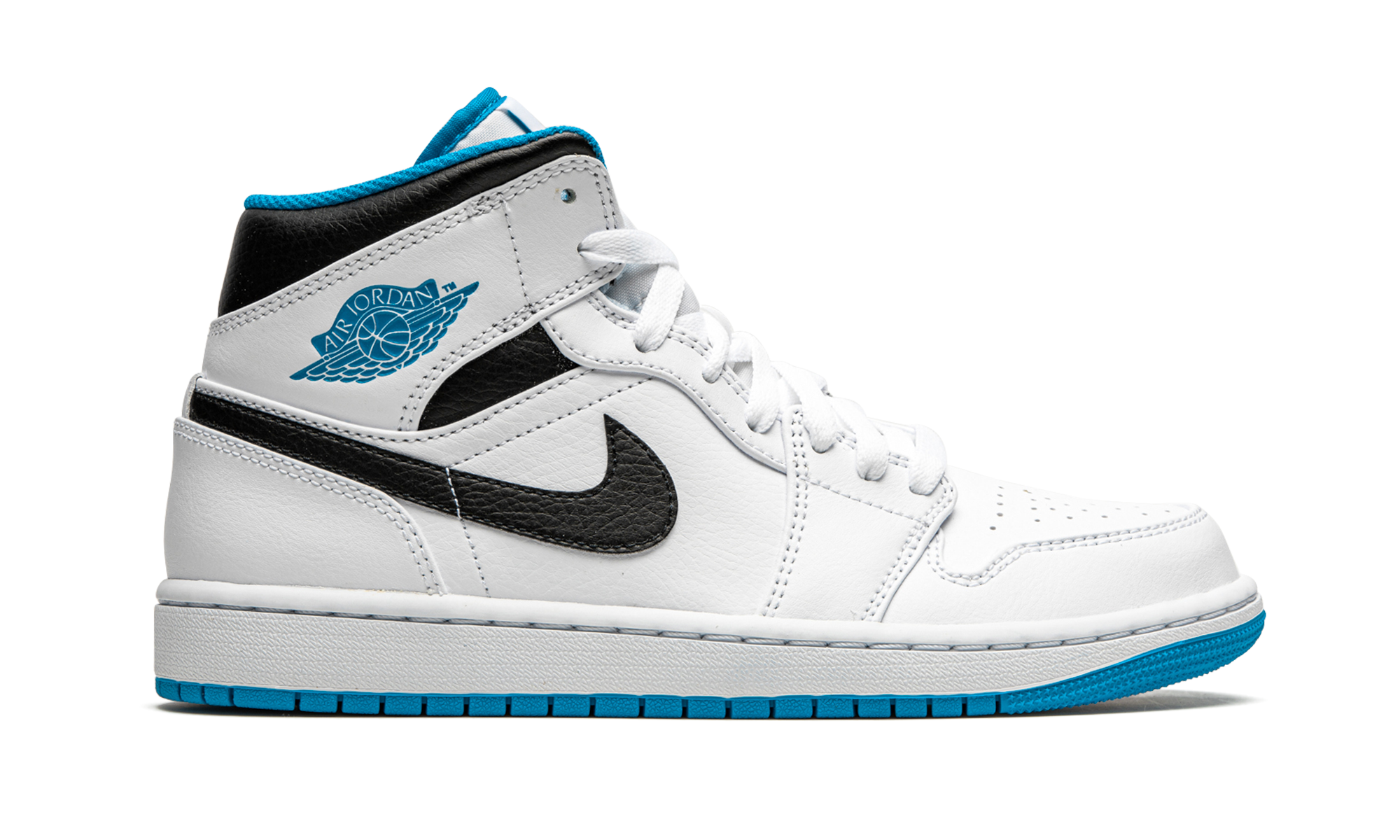 Air Jordan 1 Mid White / Laser Blue 554724 141