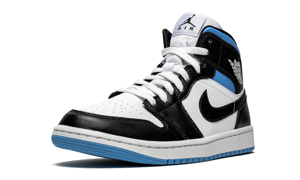 AIR JORDAN 1 MID WMNS Black / White / University Blue BQ6472 102