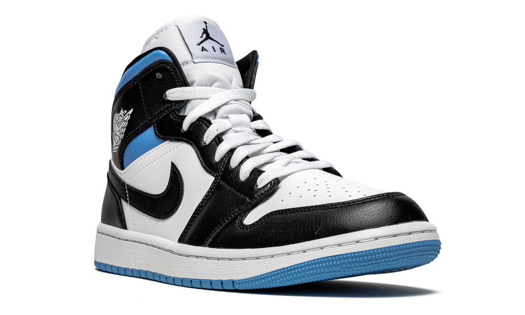 AIR JORDAN 1 MID WMNS Black / White / University Blue BQ6472 102