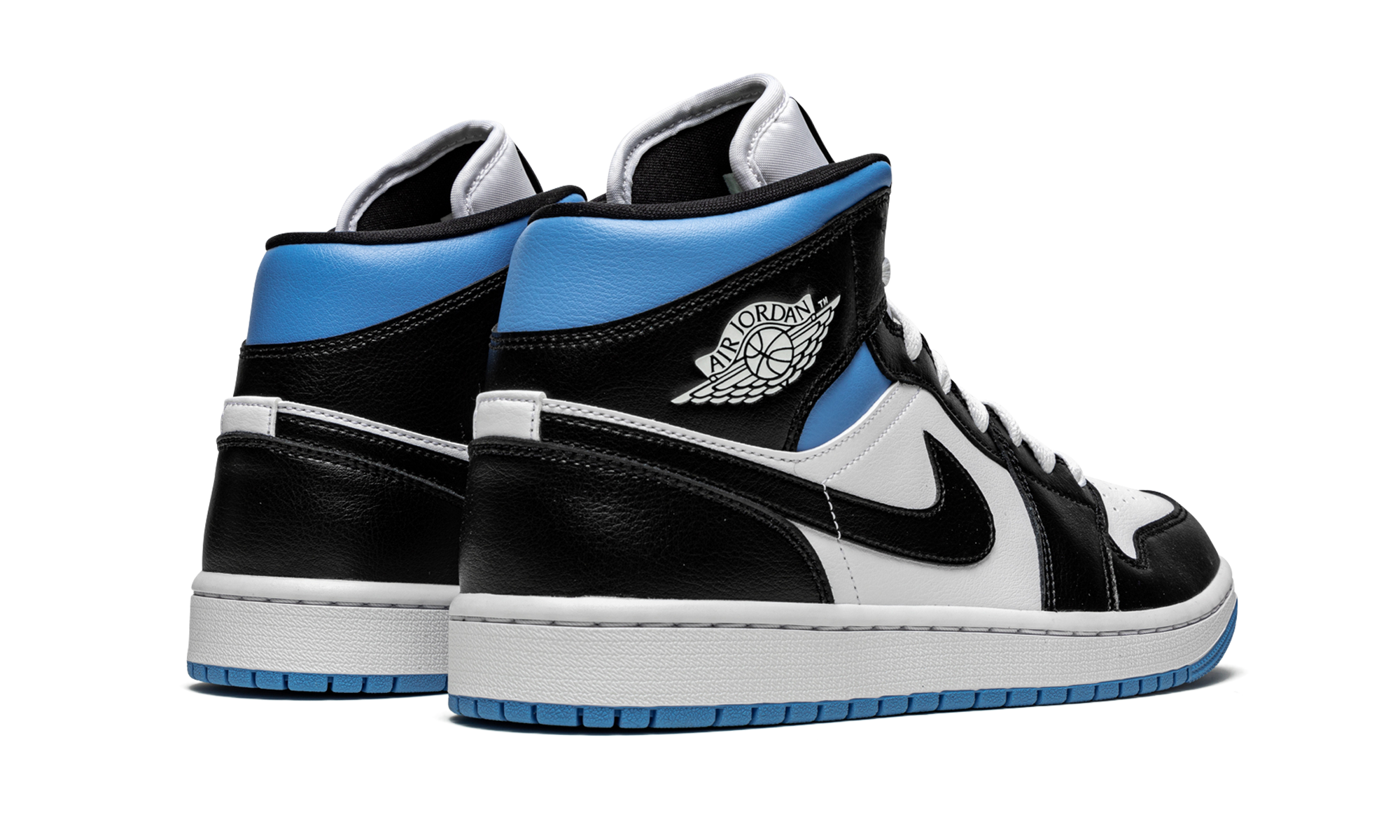 AIR JORDAN 1 MID WMNS Black / White / University Blue BQ6472 102