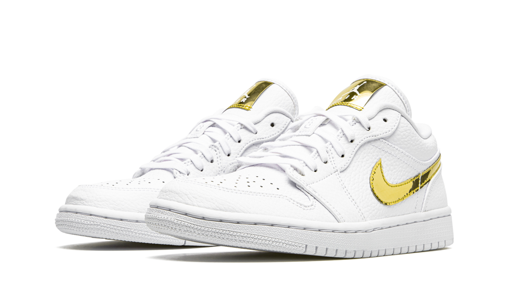 AIR JORDAN 1 Low SE WMNS White Metallic Gold CZ4776 100