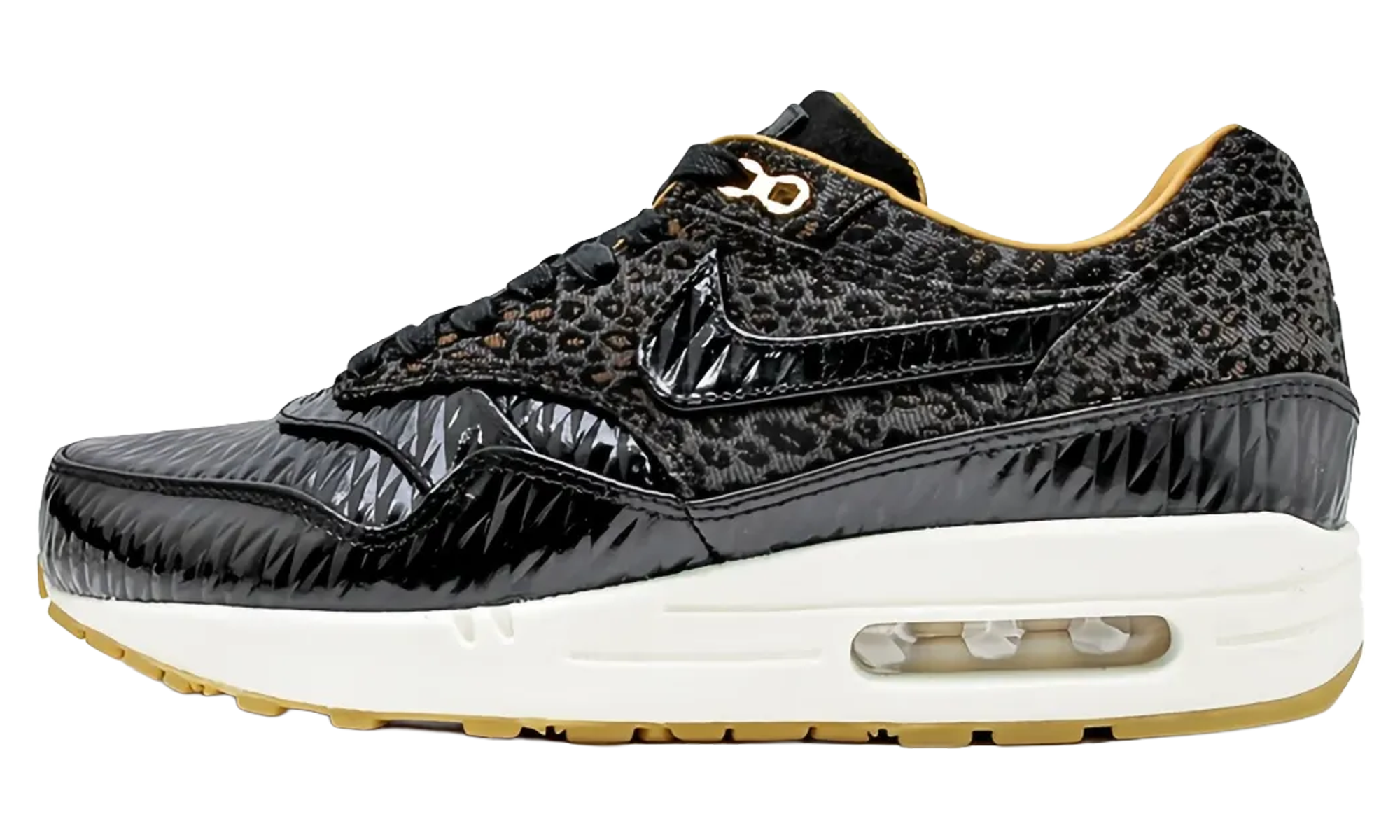 Nike Air Max 1 FB Woven White Metallic Gold 616315 001
