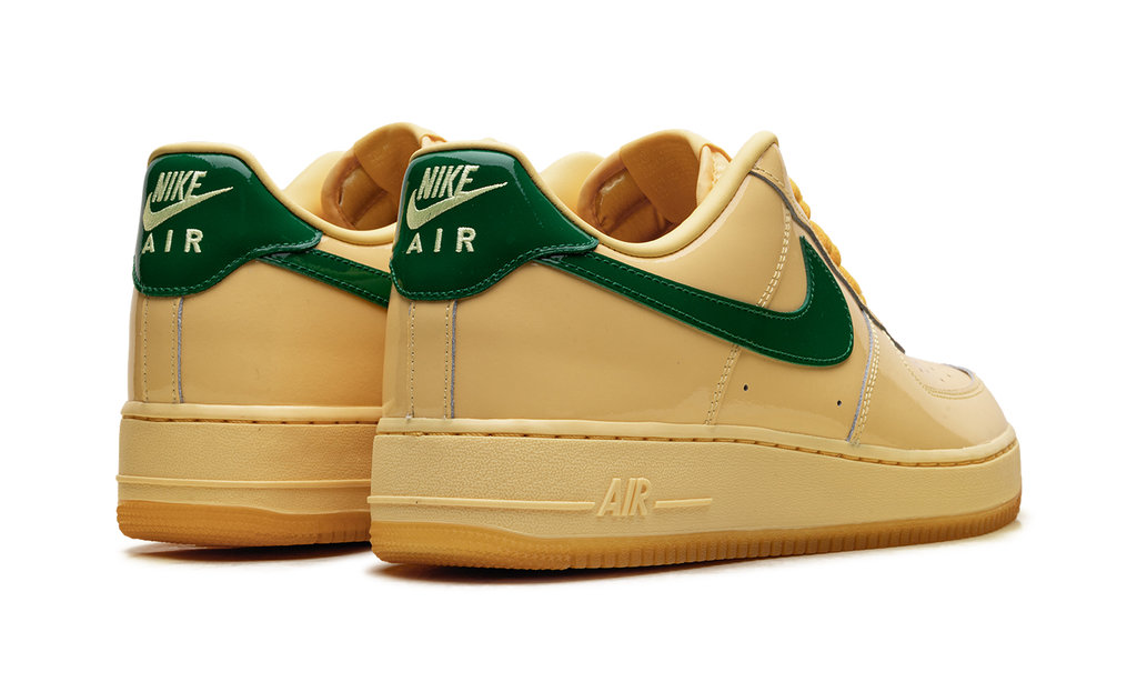 Nike Air Force 1 Low Patent Leather Topaz Gold Pine Green IO4489 700