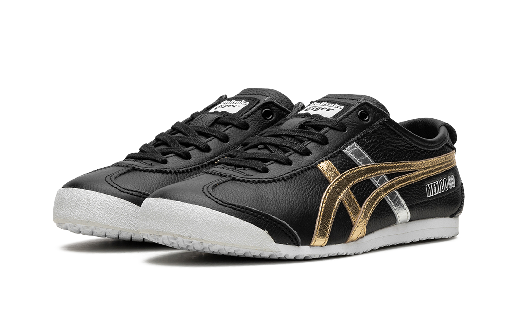 Onitsuka Tiger Mexico 66 Black Gold Silver D5V2L 9094