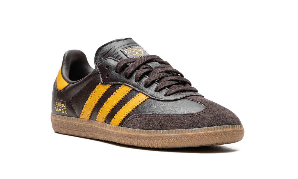 Adidas Samba OG Dark Brown Preloved Yellow IG6174