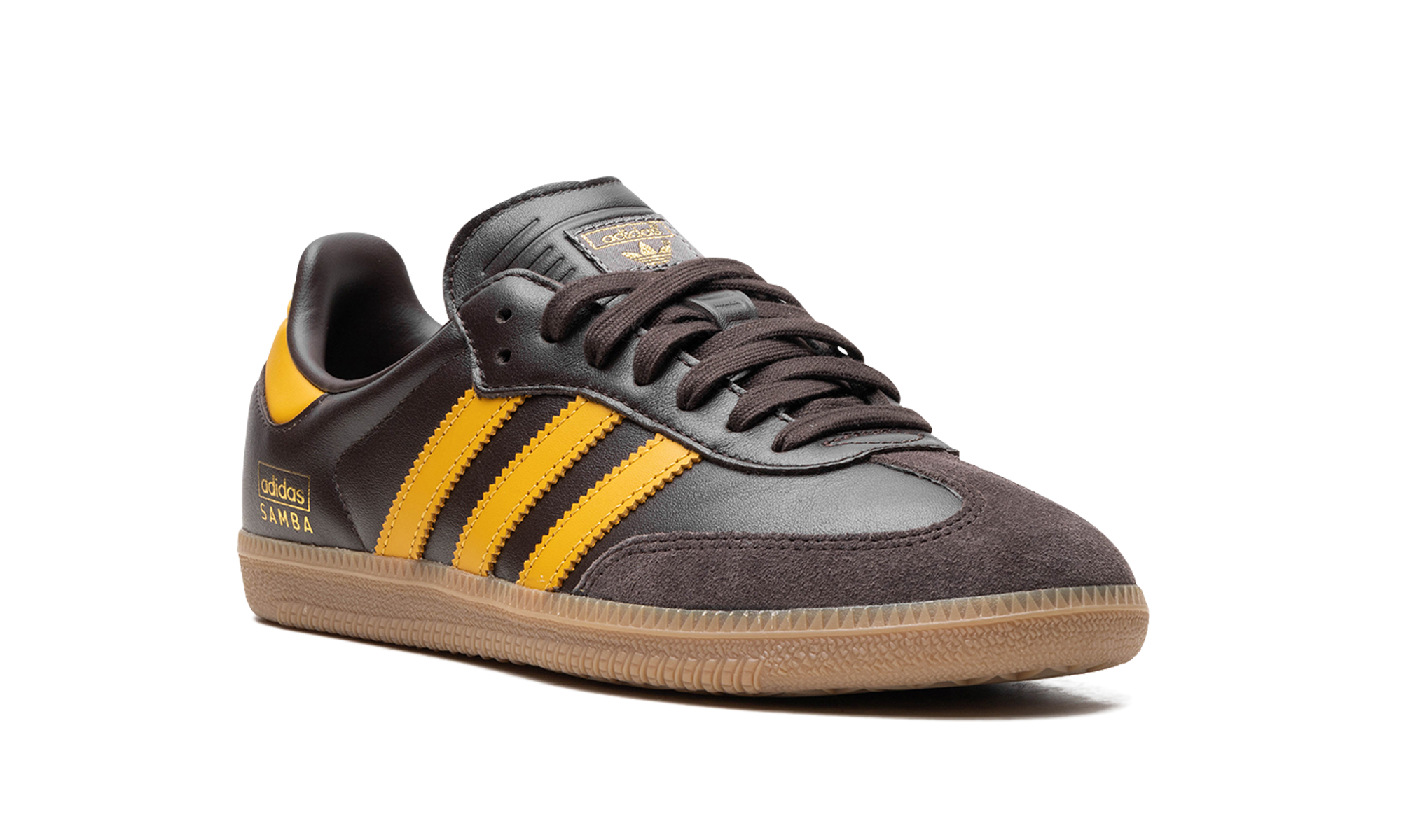 Adidas Samba OG Dark Brown Preloved Yellow IG6174