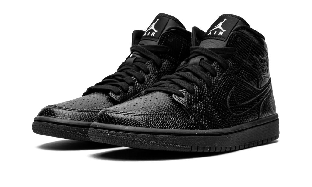 AIR JORDAN 1 MID WMNS Black Snakeskin BQ6472 010