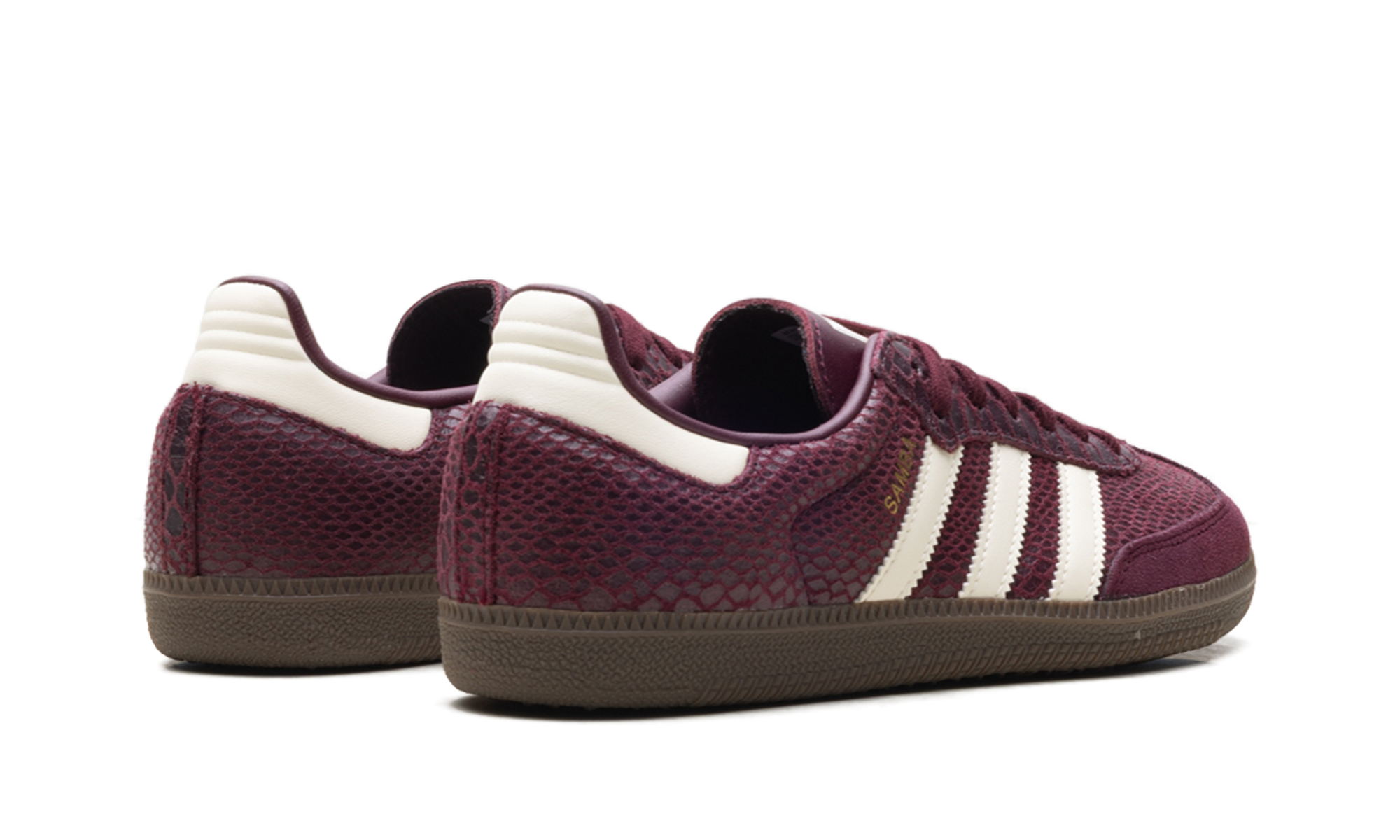 Adidas Samba OG WMNS Snakeskin Maroon Cream White IH3979