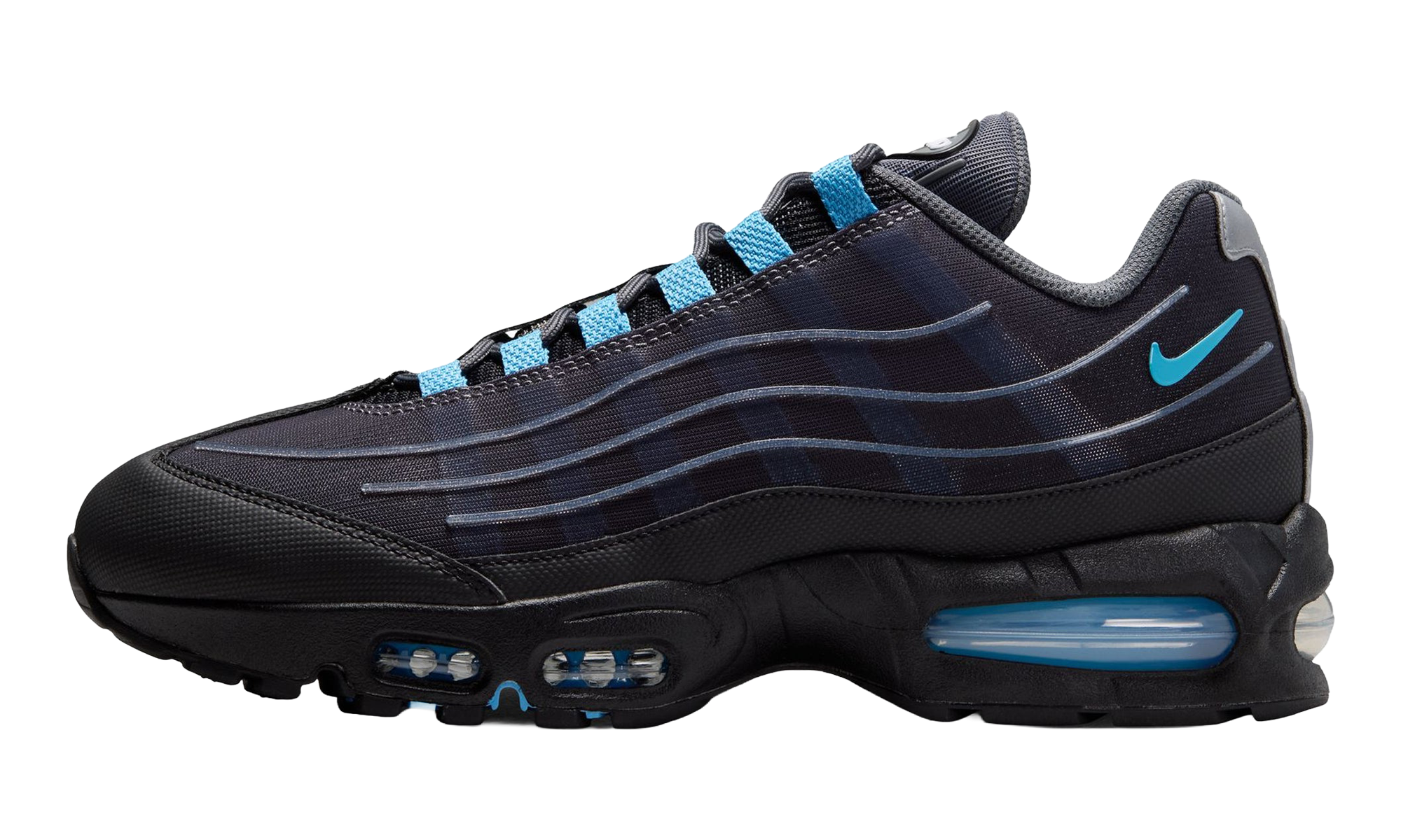 Nike Air Max 95 Big Bubble Tech Black / University Blue IH7853 002
