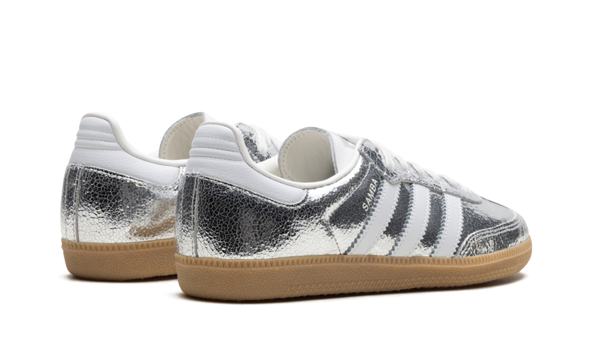Adidas Samba OG WMNS Silver Metallic Cracked Leather JR0035