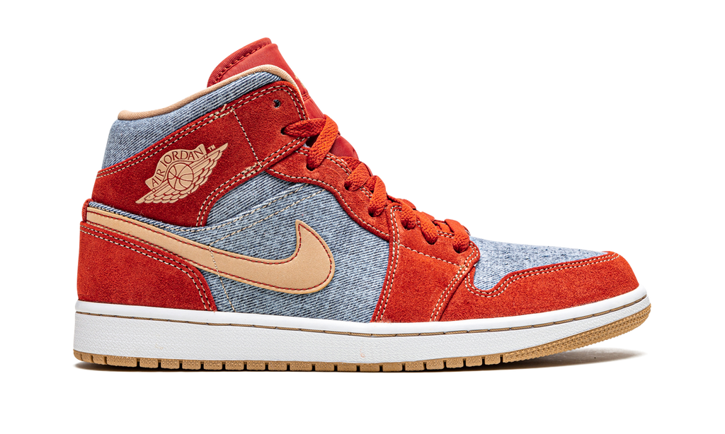 Air Jordan 1 Mid SE Denim Red Suede DM4352 600