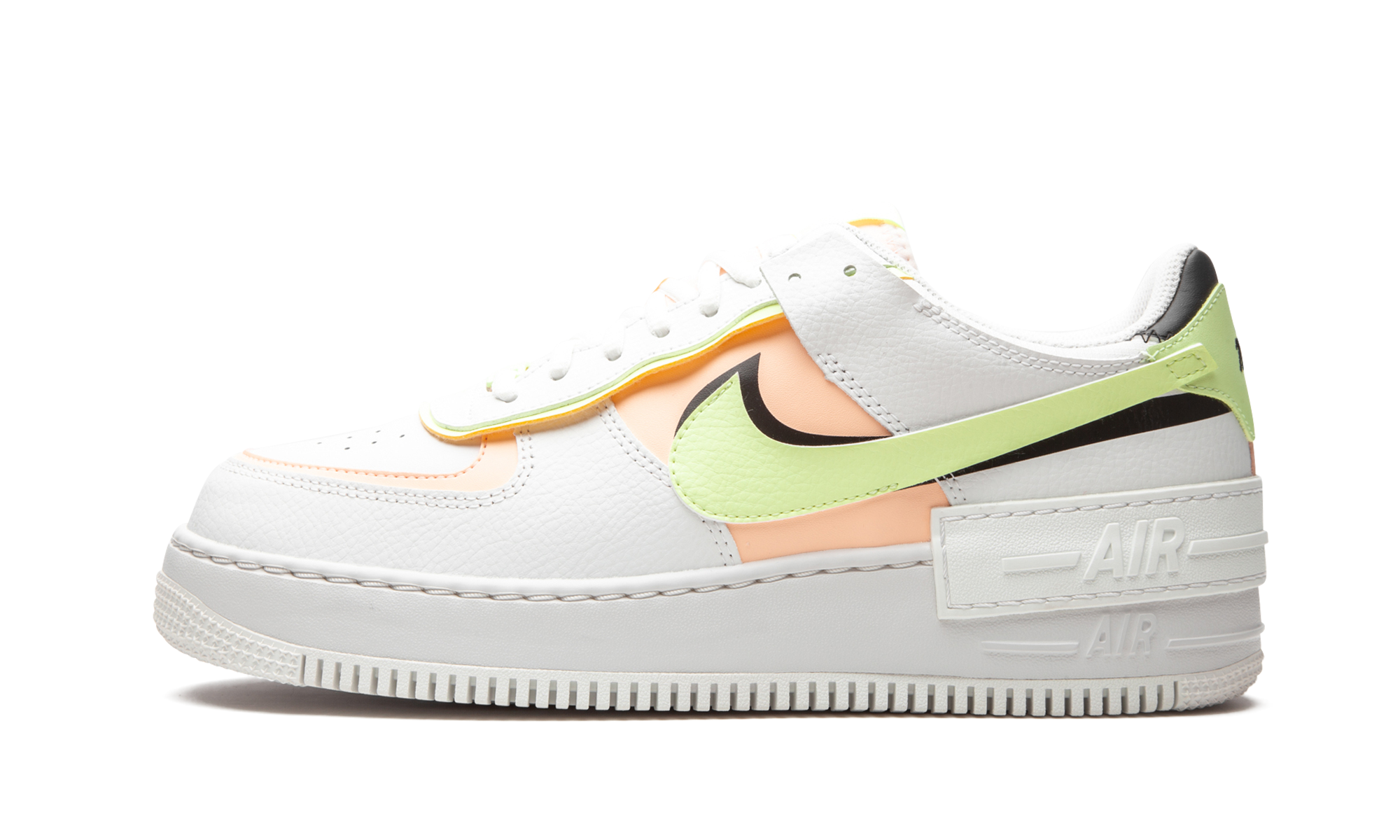 Nike AIR FORCE 1 SHADO MNS WMNS White / Barely Volt / Crimson Tint