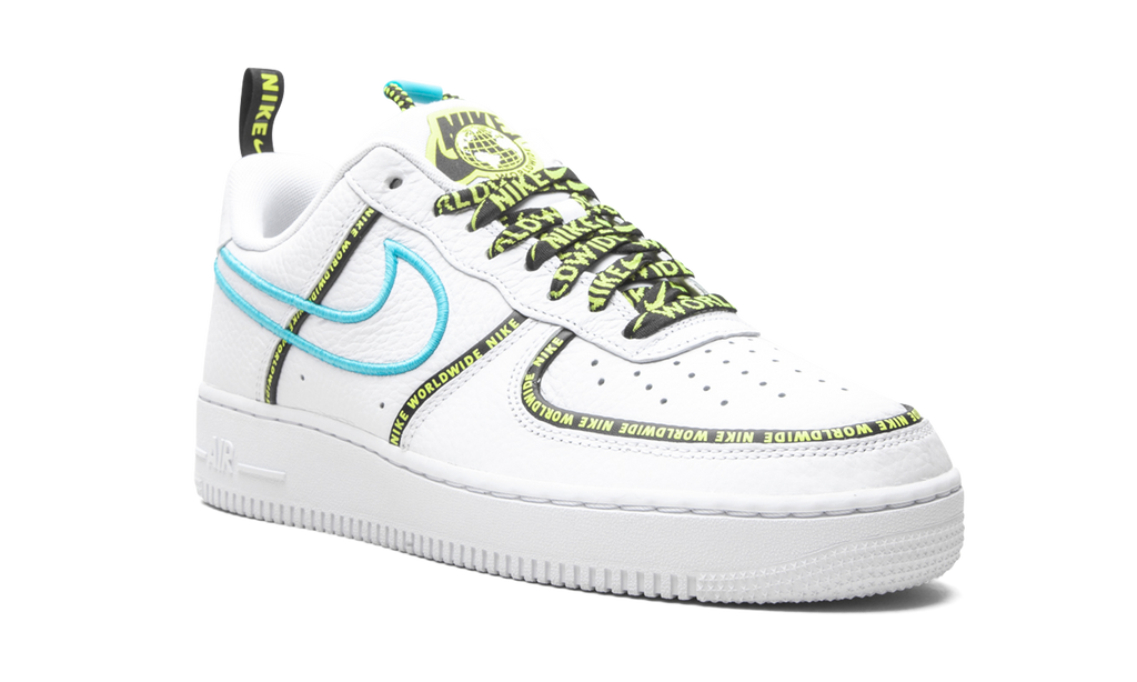 Nike Air Force 1 Low Worldwide White Blue Fury Volt