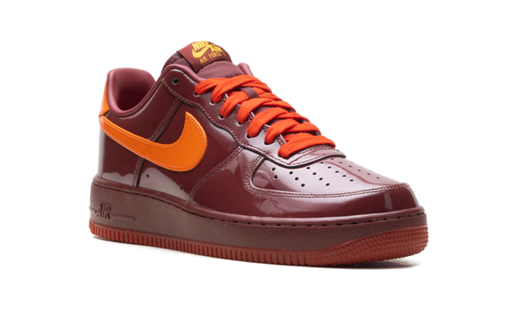 Nike Air Force 1 Low Patent Leather Dark Team Red Safety Orange IO4489 601
