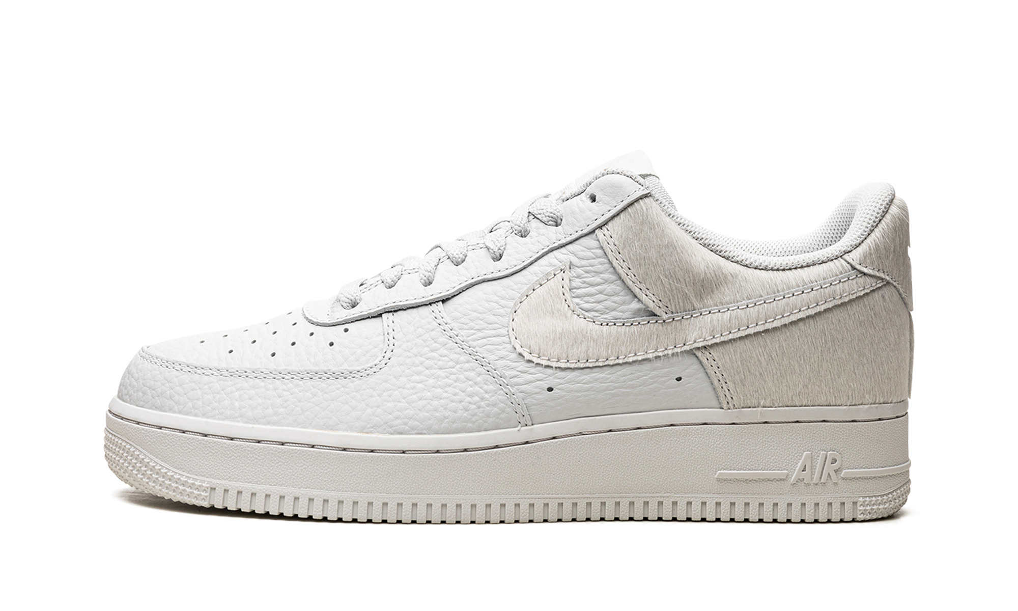 Nike AIr Force 1 White Pony Hair Heel DM9088 001