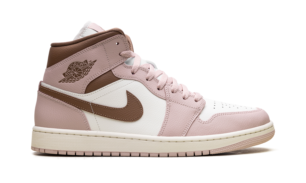Jordan 1 Mid WMNS Pink Oxford Brown BQ6472 620