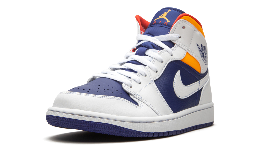 Air Jordan 1 Mid Royal Blue / Laser Orange 554724 131