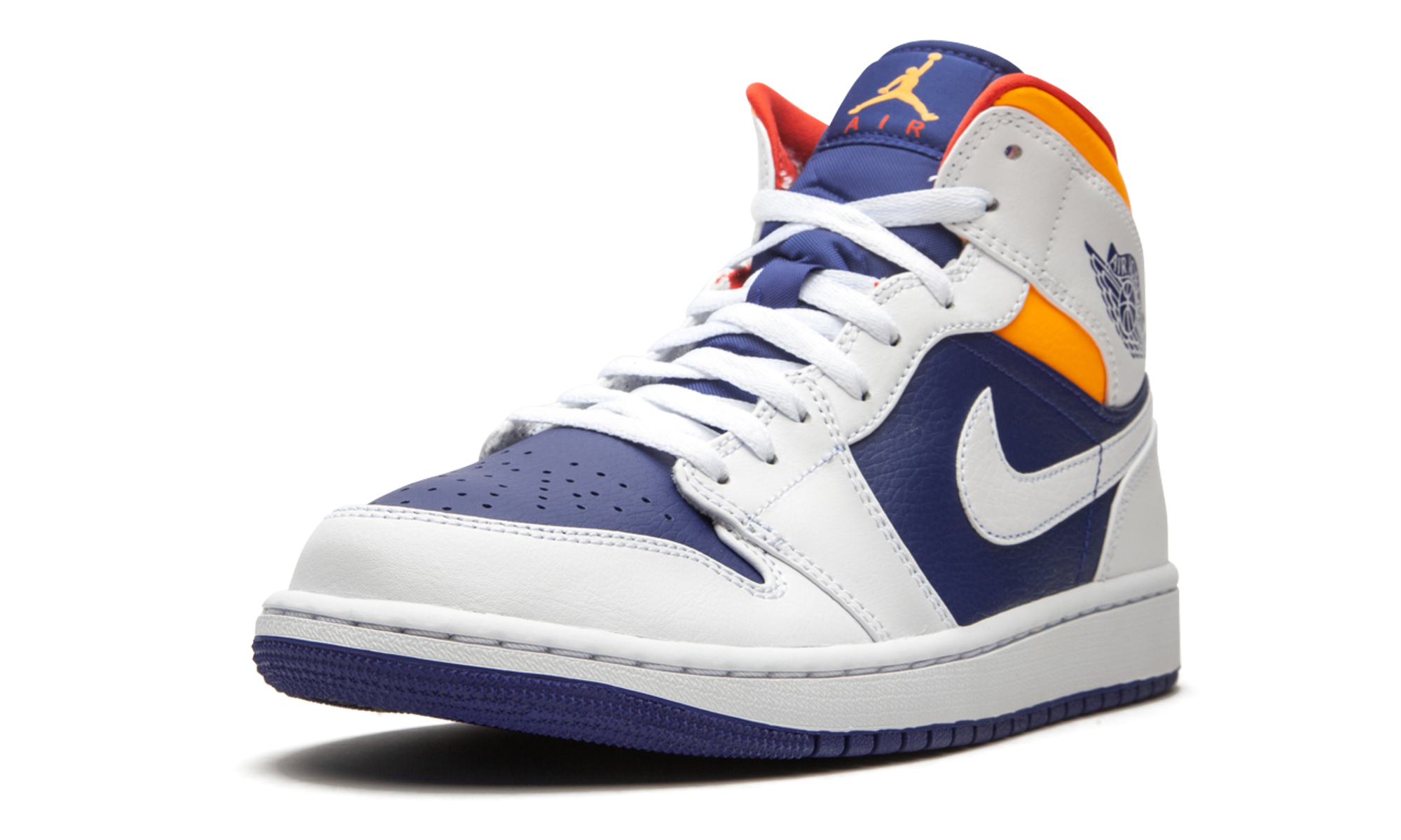 Air Jordan 1 Mid Royal Blue / Laser Orange 554724 131