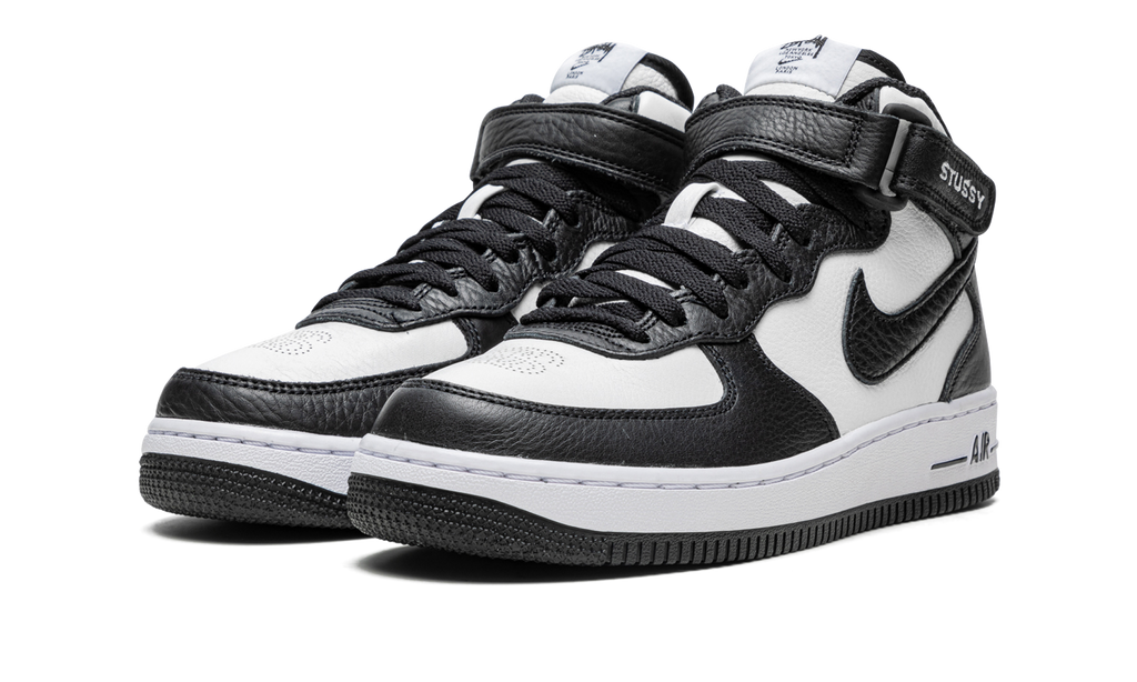 Nike Air Force 1 Mid Stussy - Light Bone Black DJ7840 002