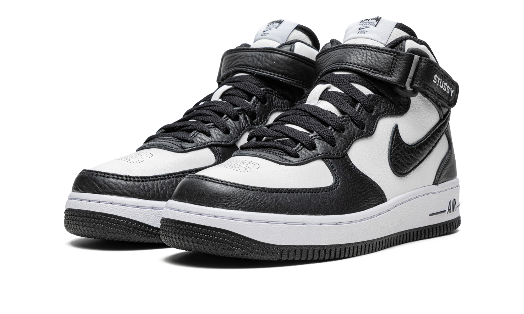 Nike Air Force 1 Mid Stussy - Light Bone Black DJ7840 002