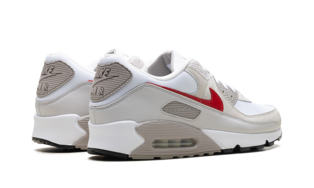 Nike Air Max 90 White College Grey Vast Grey University Red DM0029 113