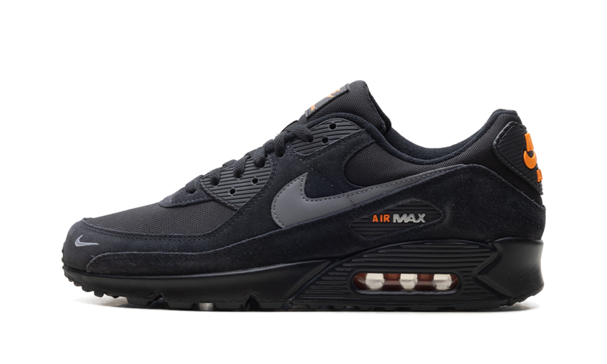 Nike Air Max 90 Black Metallic Cool Grey Orange DO6706 010