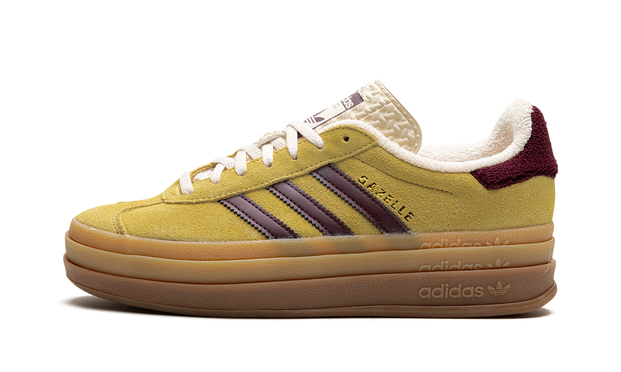 Adidas Gazelle Bold Platform WMNS Yellow Burgundy IF5937