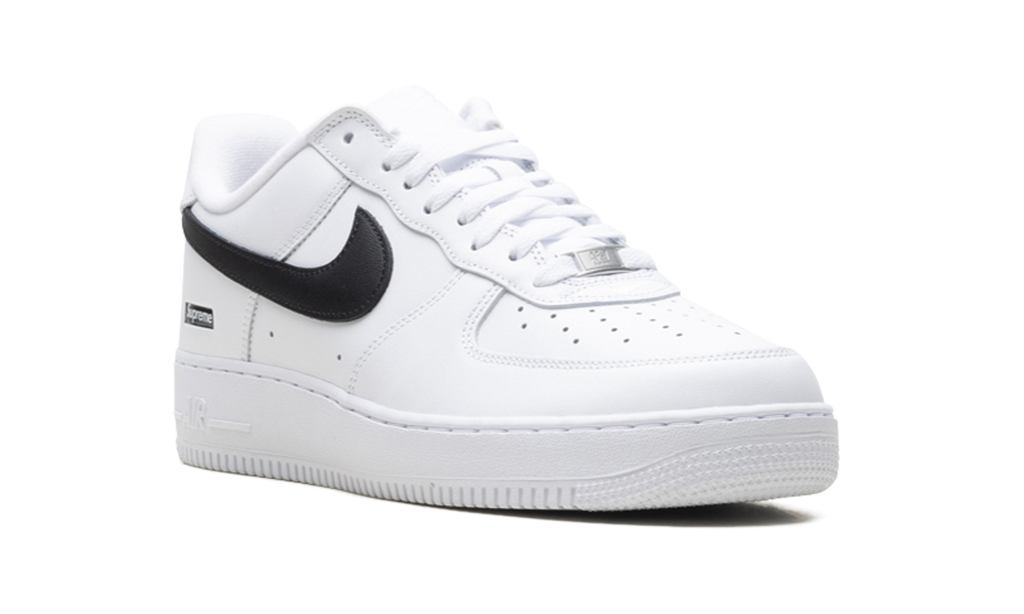 Nike Air Force 1 Low Supreme - Mini Box Logo White / Black CU9225 102