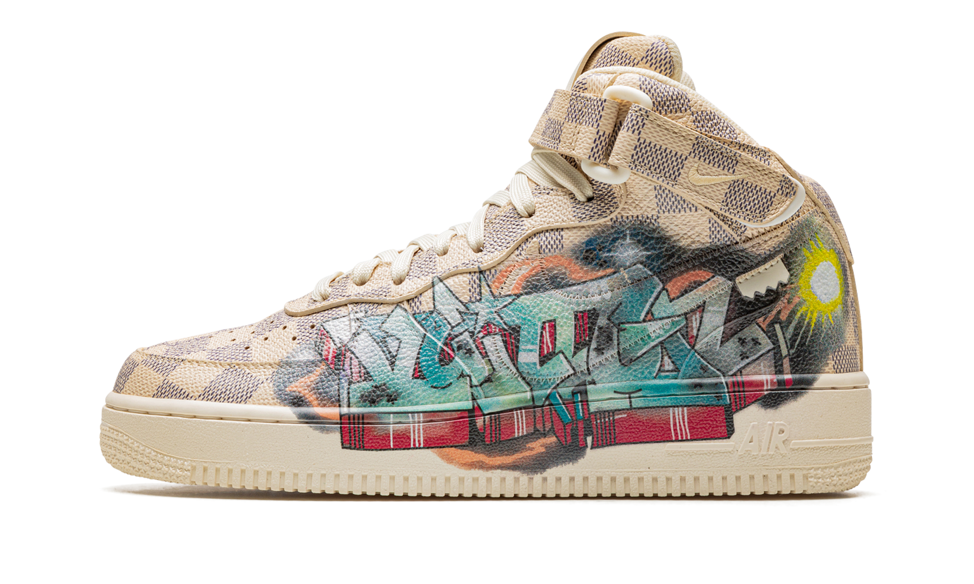 Nike Louis Vuitton Air Force 1 Mid Virgil Abloh - Graffiti 1A9VE0