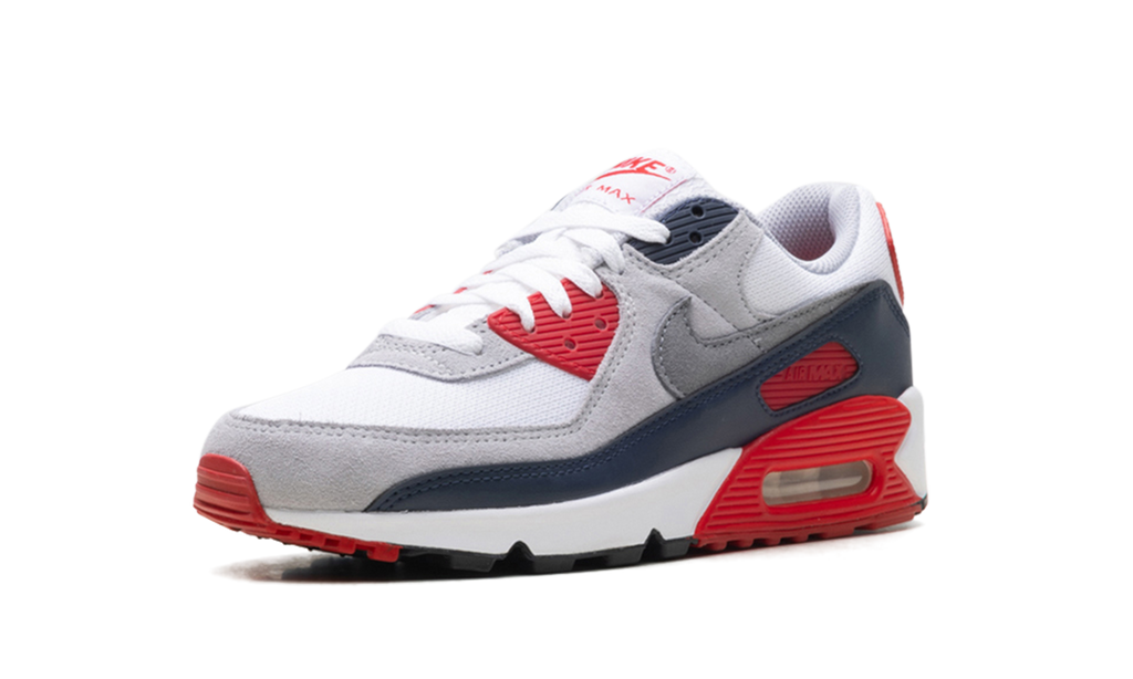 Nike AIR MAX 90 White/Cool Grey-university Red DM0029 117
