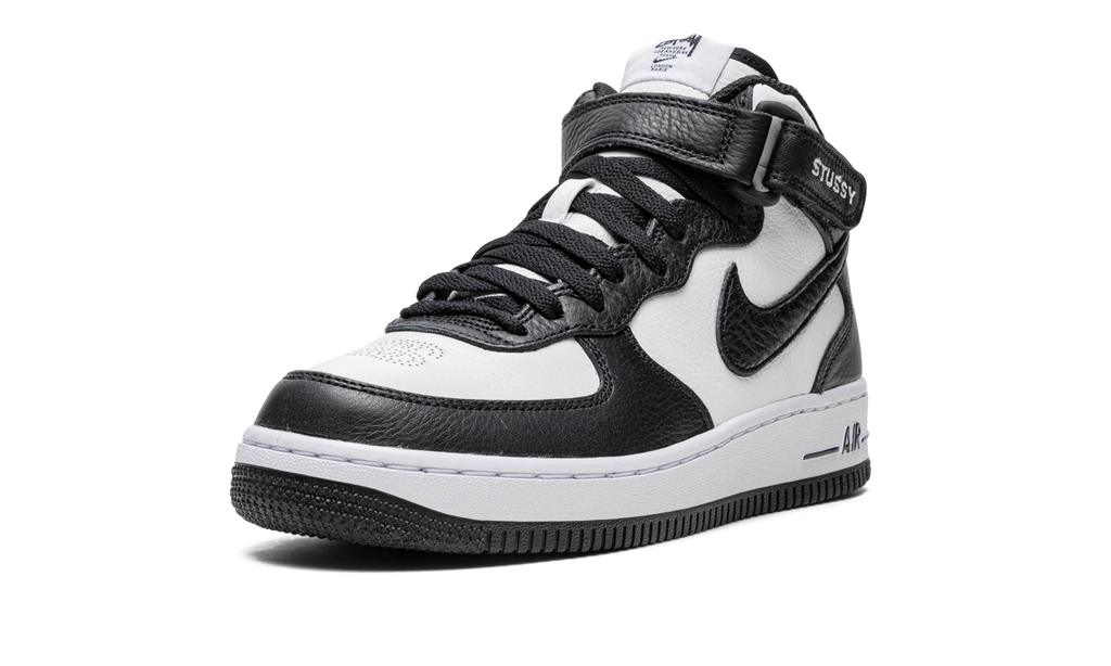 Nike Air Force 1 Mid Stussy - Light Bone Black DJ7840 002