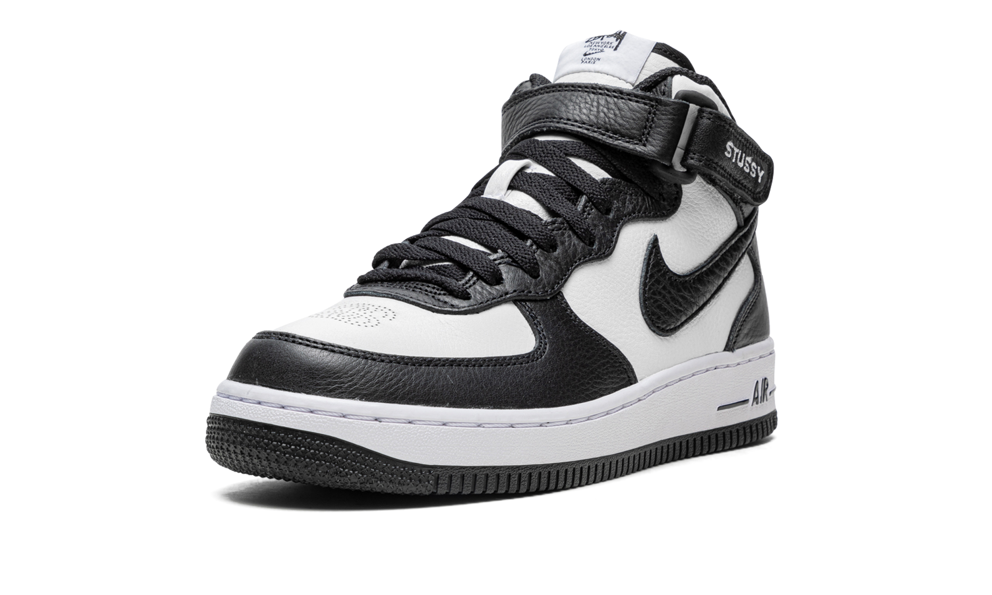 Nike Air Force 1 Mid Stussy - Light Bone Black DJ7840 002