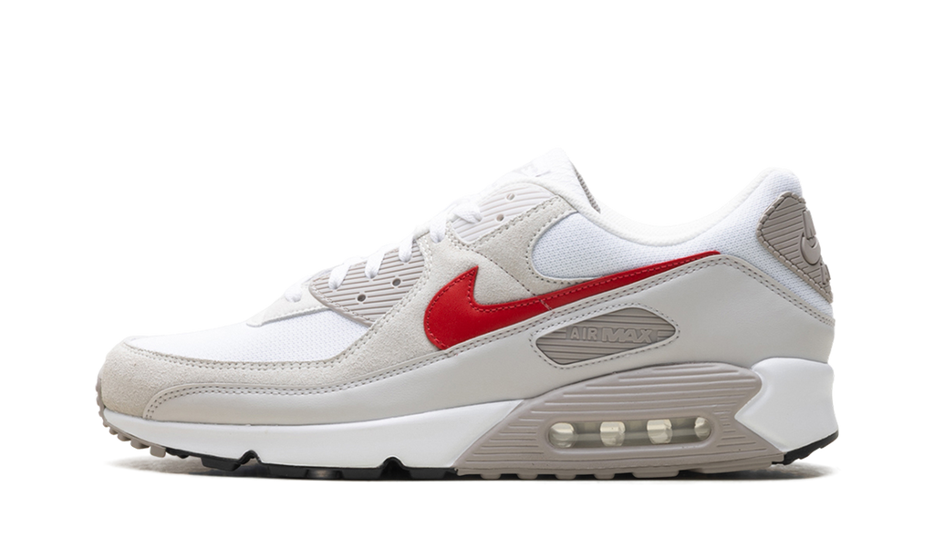 Nike Air Max 90 White College Grey Vast Grey University Red DM0029 113