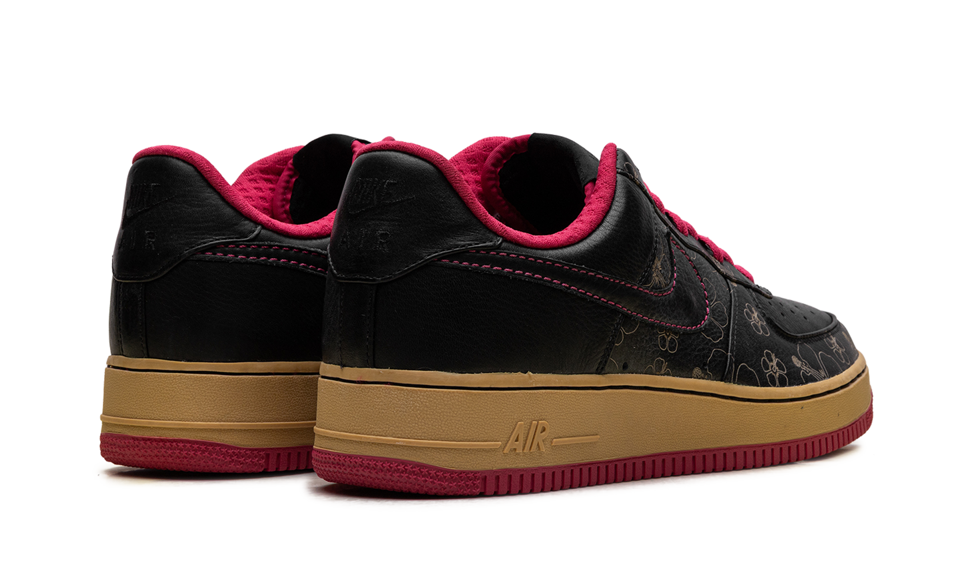 Nike Air Force 1 Premium '07 Black/Black-Cerise-Metallic Gold 315180 001