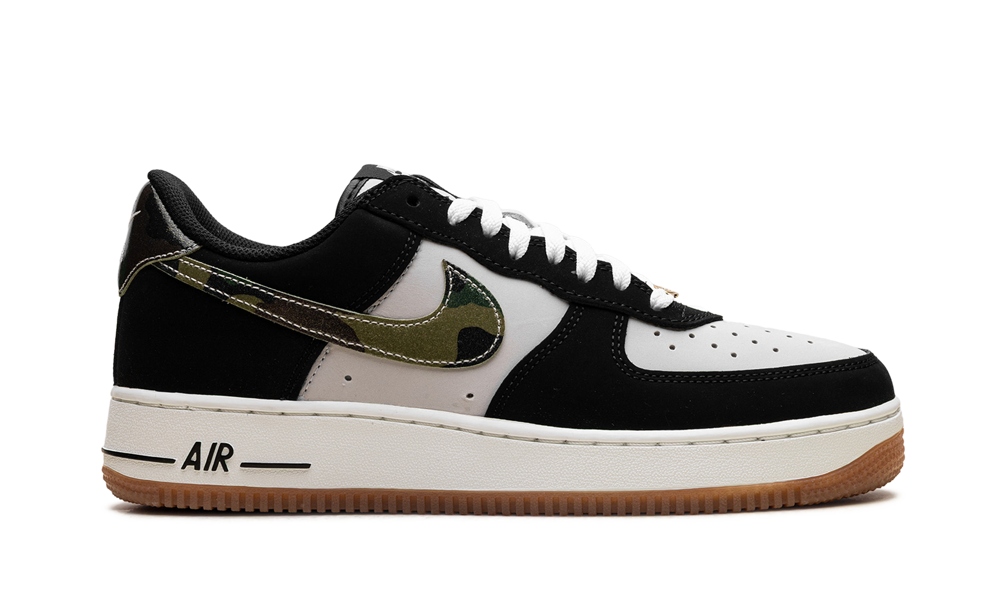 Nike Air Force 1 Low '07 LV8 Black Patent Camo Swoosh HQ1967 100